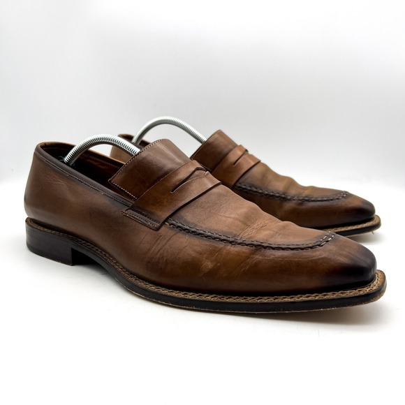 Mezlan Penny Loafer Mens 10.5 M Brown Leather - Picture 1 of 14